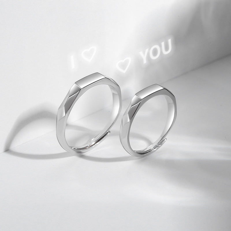 i love you light sculpted ring