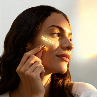 Faith Shining Ring™ – Adjustable 18K Gold & Silver Light-Sculpting Ring That Reveals His Word in Light | Premium Christian Jewelry Gift | One Size (US 4–11.5)